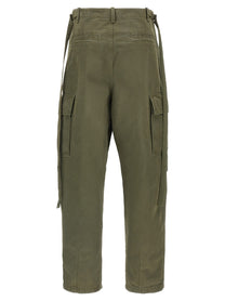 Fendi Double Stitch Embroidery Pants Green, view 2