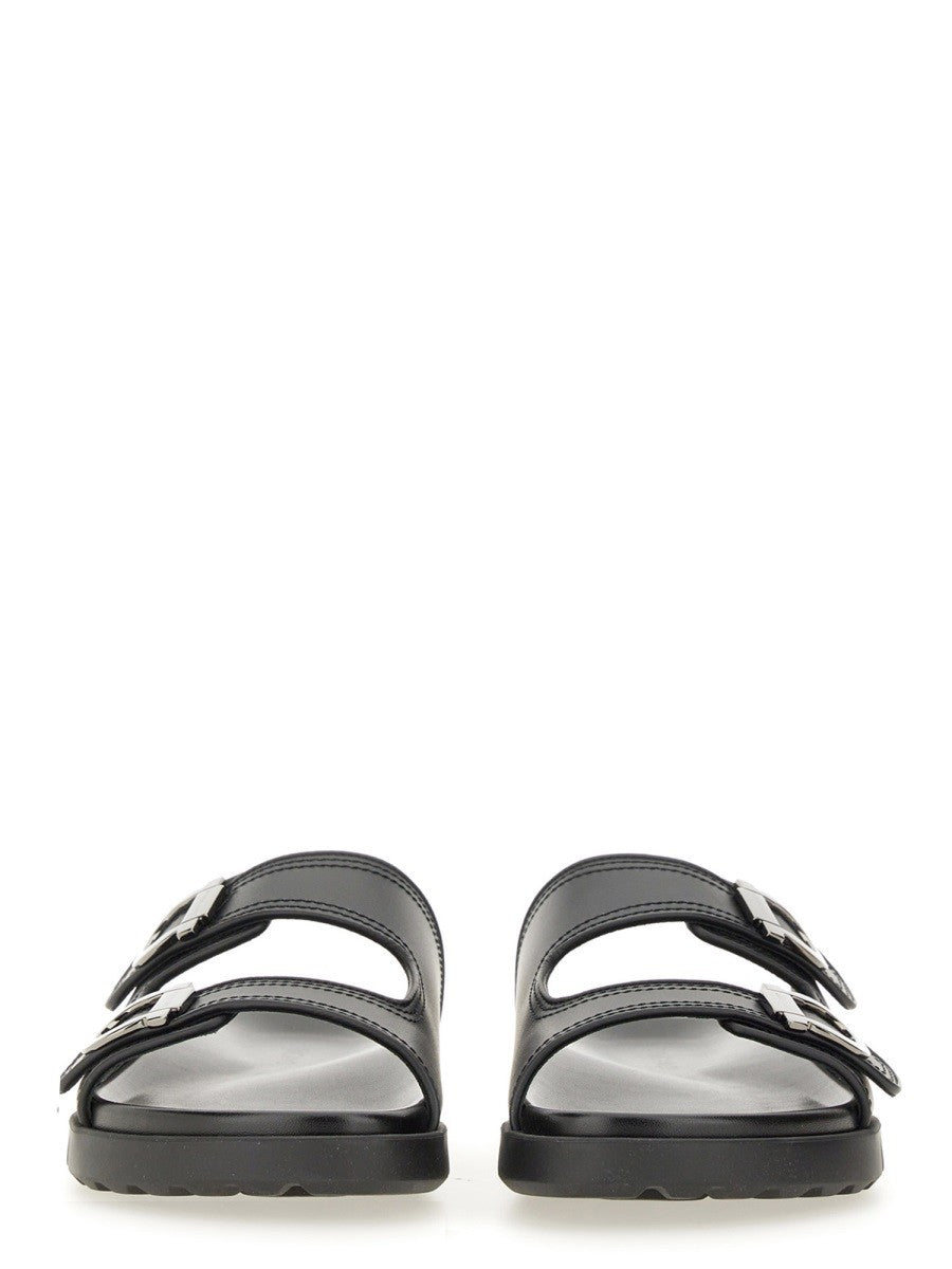 Ferragamo Men's Double Strap Sandal Black
