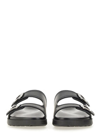 Ferragamo Men's Double Strap Sandal Black