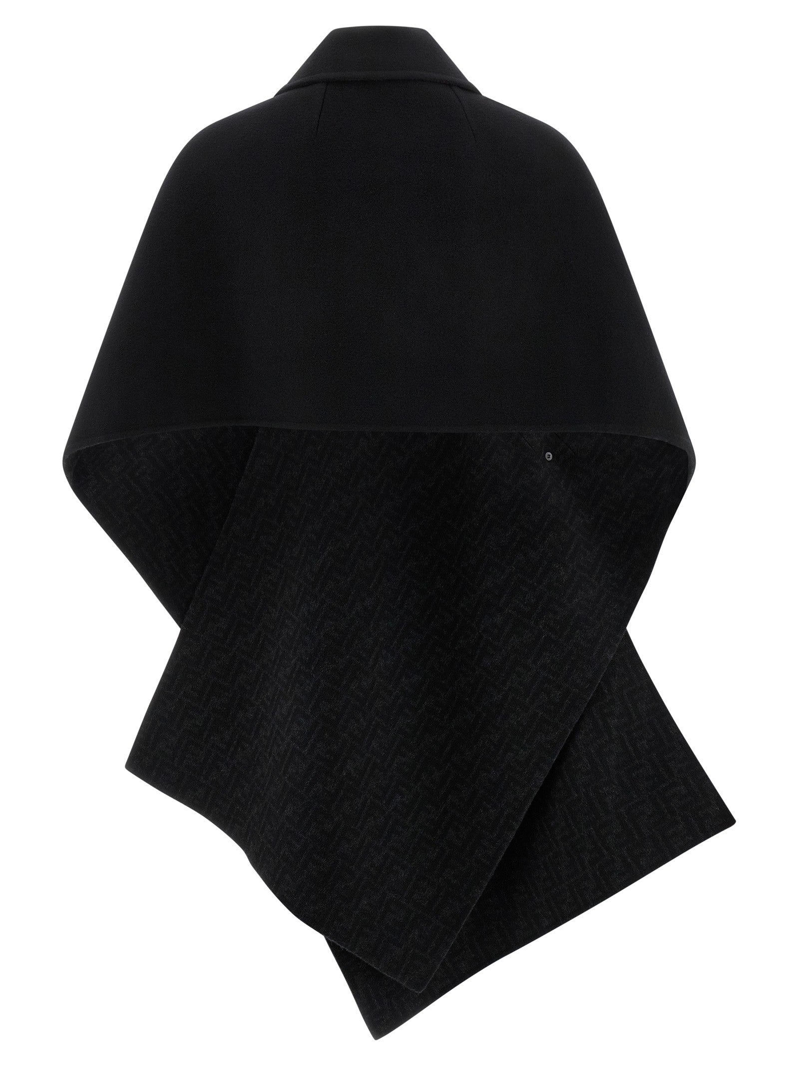 Fendi Double Wool Cape Black