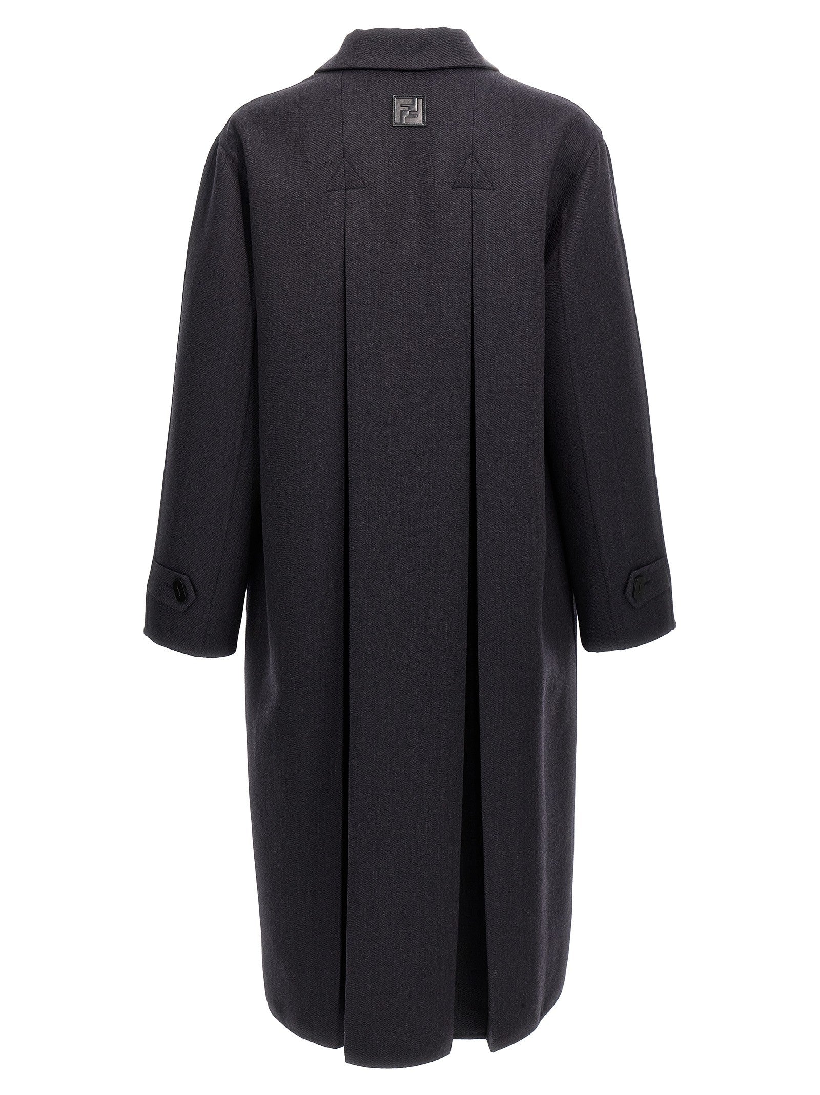 Fendi Double Wool Coat Blue