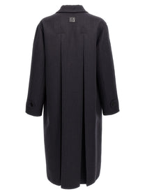 Fendi Double Wool Coat Blue