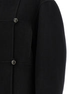 Rohe Double Wool Coat Black, view 4