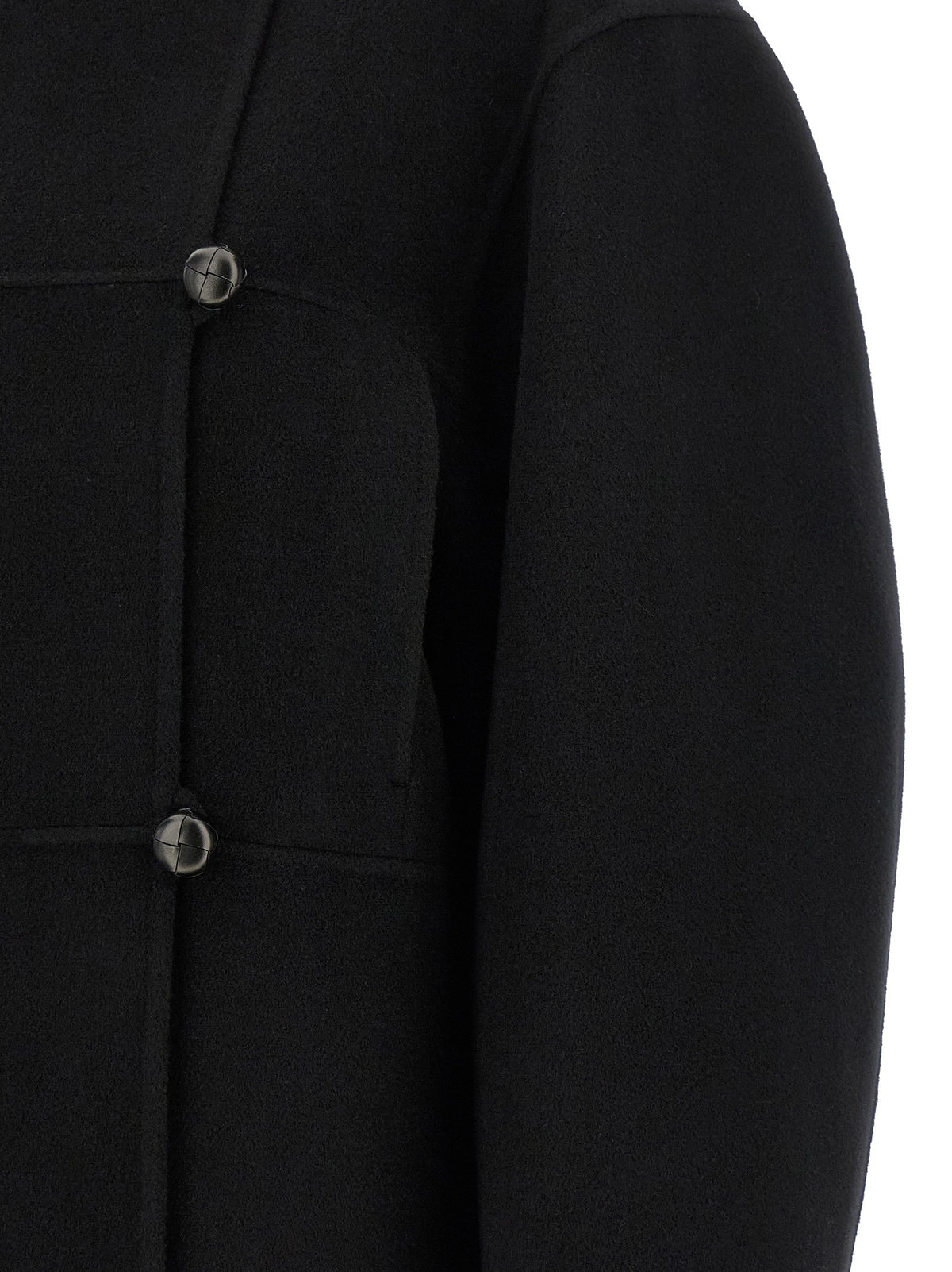Rohe Double Wool Coat Black, view 4