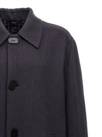 Fendi Double Wool Coat Blue