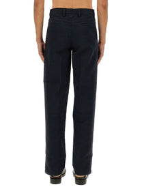 Dries Van Noten Men's Double Zipper Pants Blue