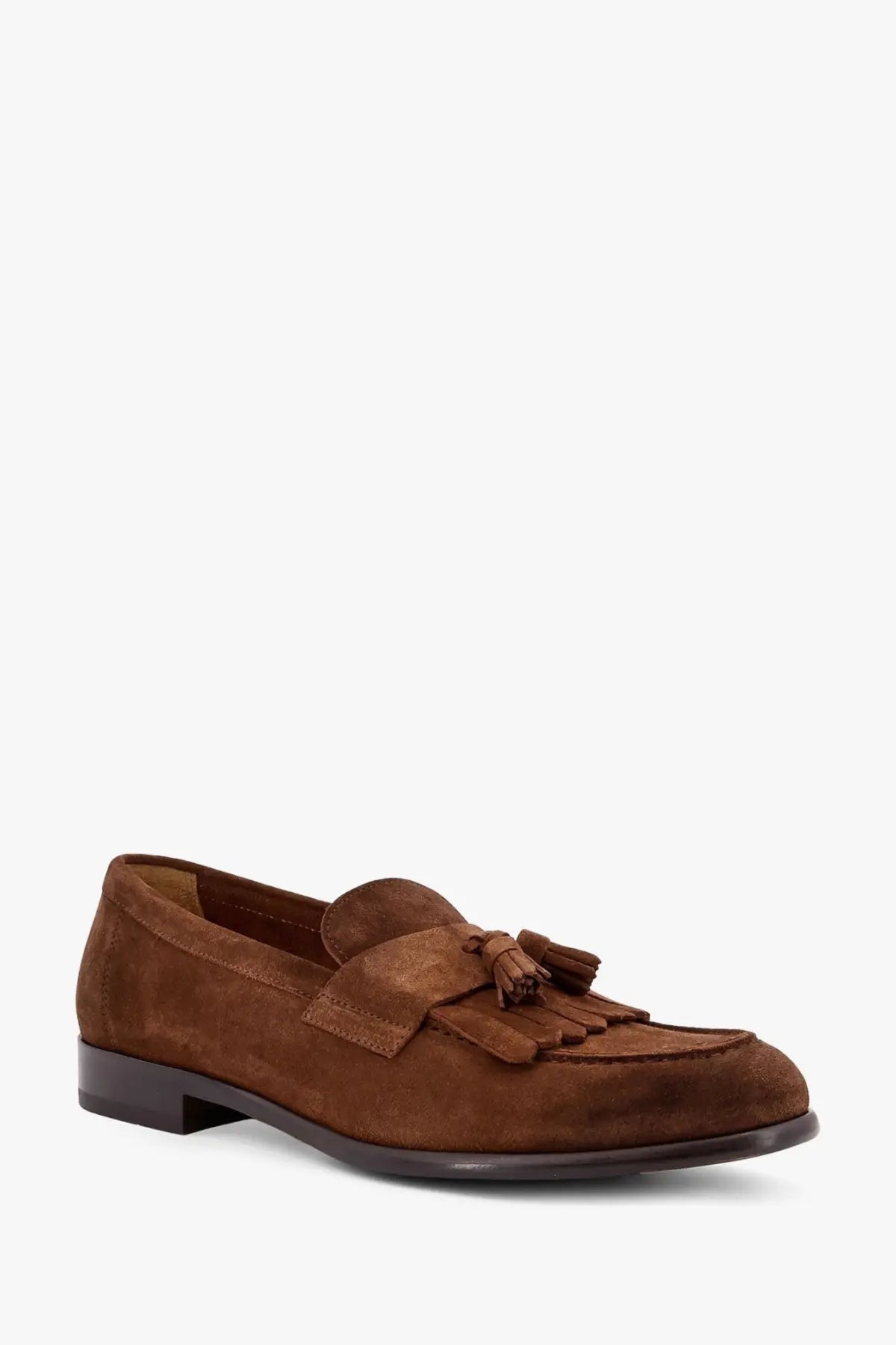 Doucal’s men’s suede loafers in brown with tassel and fringed detailing perfect for stylish casual wear