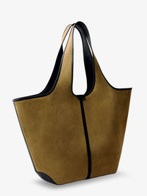 Soeur Women's Douce Suede and Leather Shoulder Bag Bronze