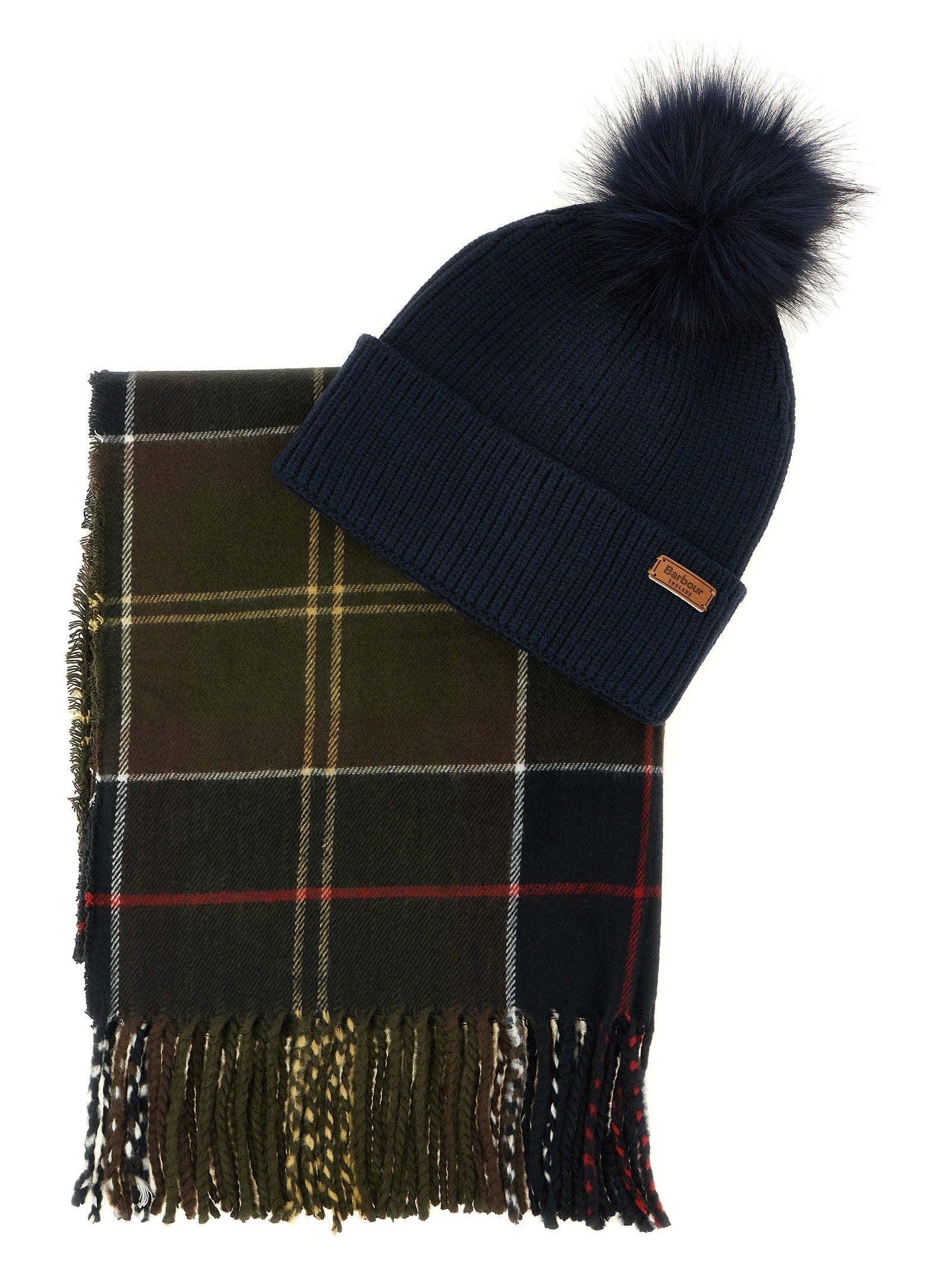 Barbour Dover &amp; Haile Set: Cap + Scarf Gold