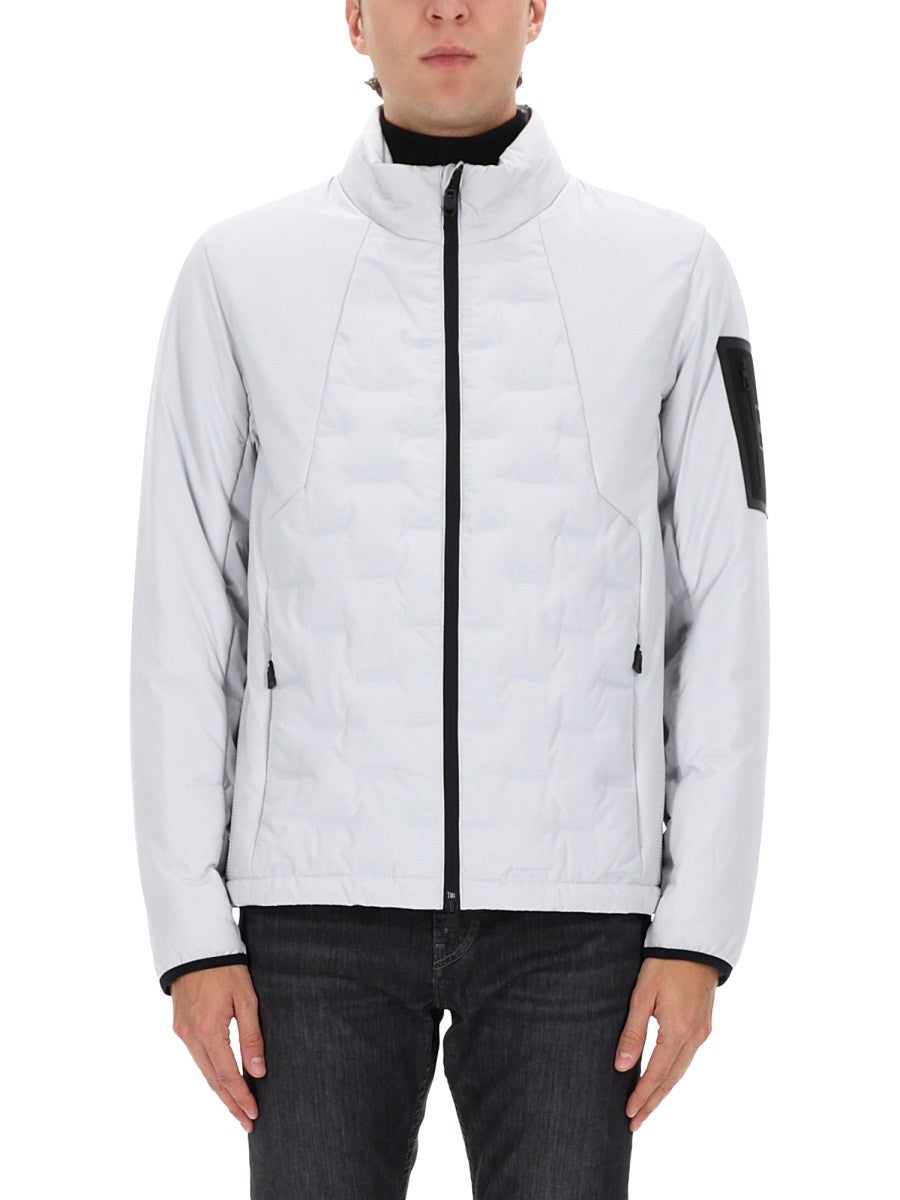 BOSS Men's Down Hybrid Jacket Grey