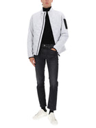 BOSS Men's Down Hybrid Jacket Grey, view 2
