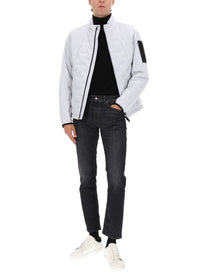 BOSS Men's Down Hybrid Jacket Grey, view 2