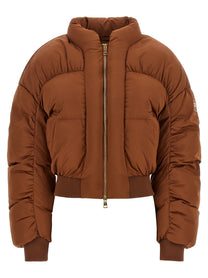 Elisabetta Franchi Down Jacket Brown