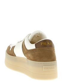 Prada Downtown Bold Sneakers Beige