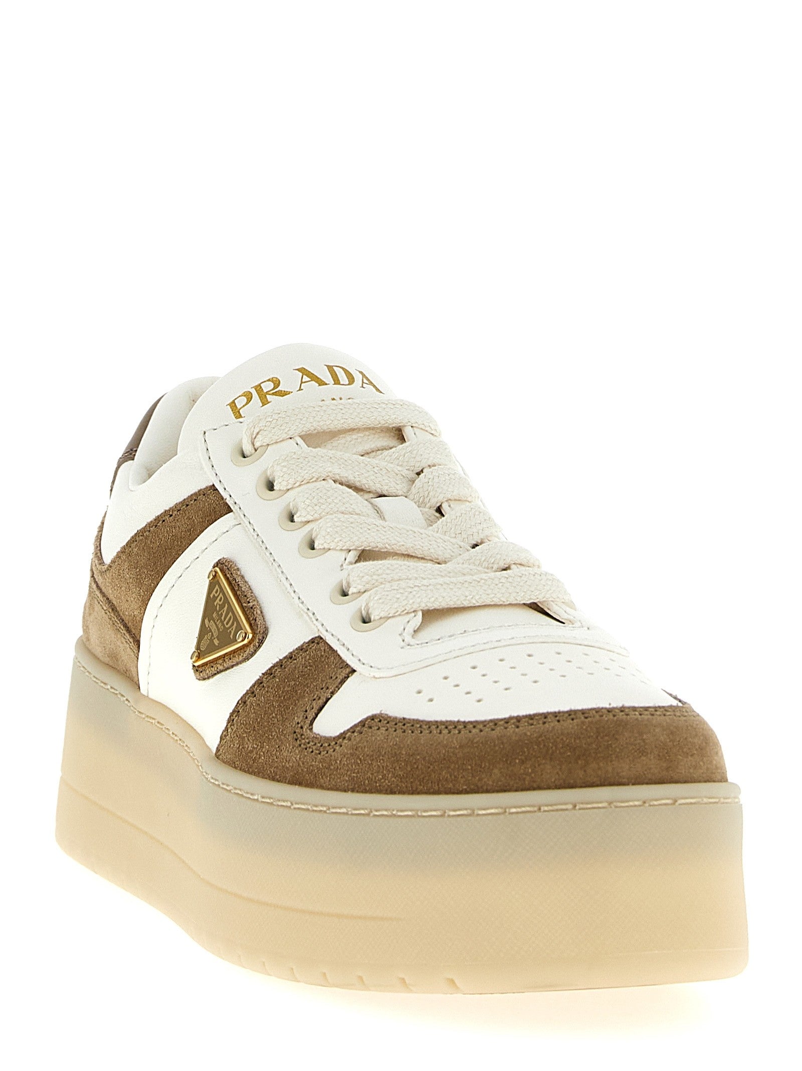 Prada Downtown Bold Sneakers Beige