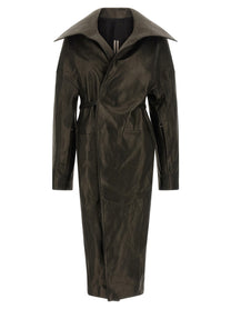 Rick Owens Dracucollar Belted Coat Black