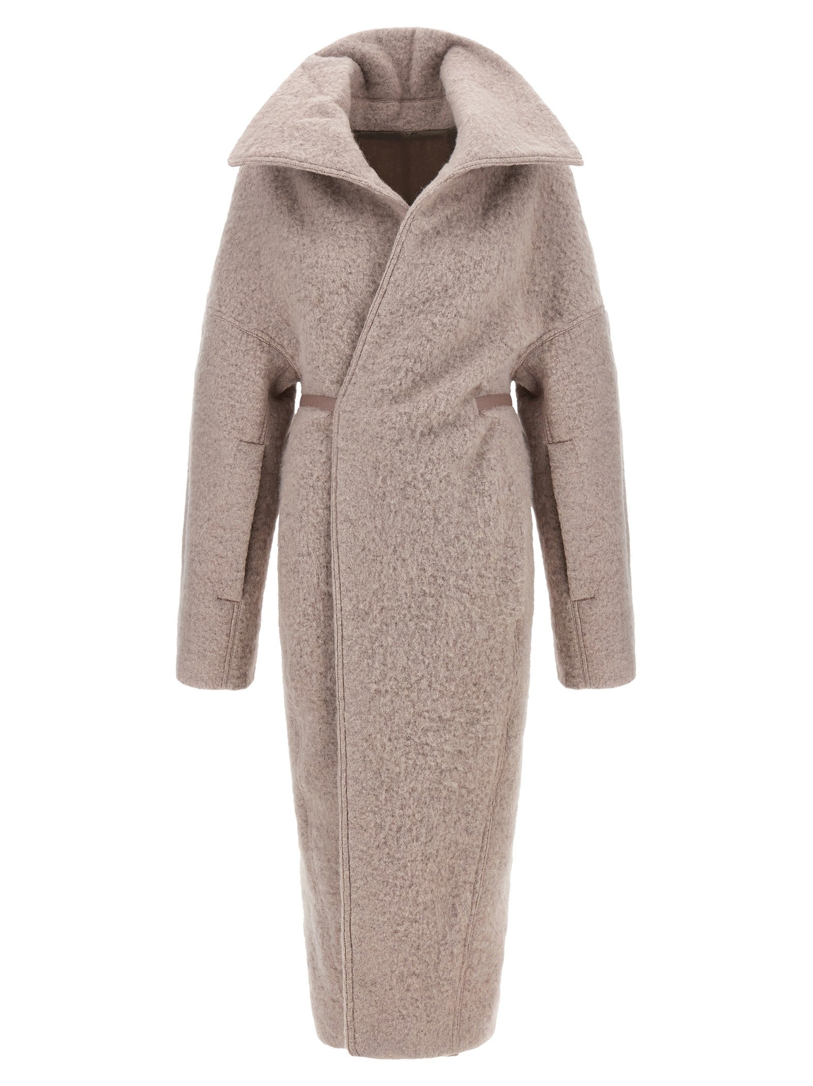 Rick Owens Dracucollar Belted Coat Blue