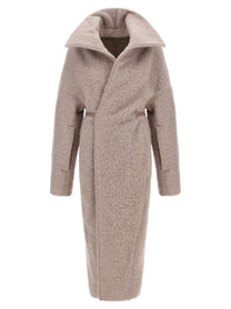 Rick Owens Dracucollar Belted Coat Blue