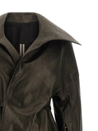Rick Owens Dracucollar Belted Coat Black, view 3
