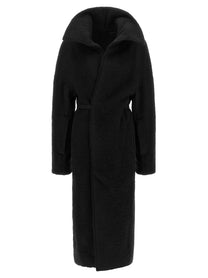 Rick Owens Dracucollar Belted Coat Black