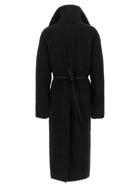 Rick Owens Dracucollar Belted Coat Black, view 2