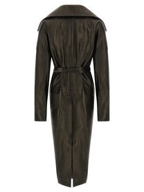 Rick Owens Dracucollar Belted Coat Black