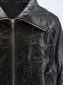 Rick Owens Men's Dracuflight Leather Jacket Black
