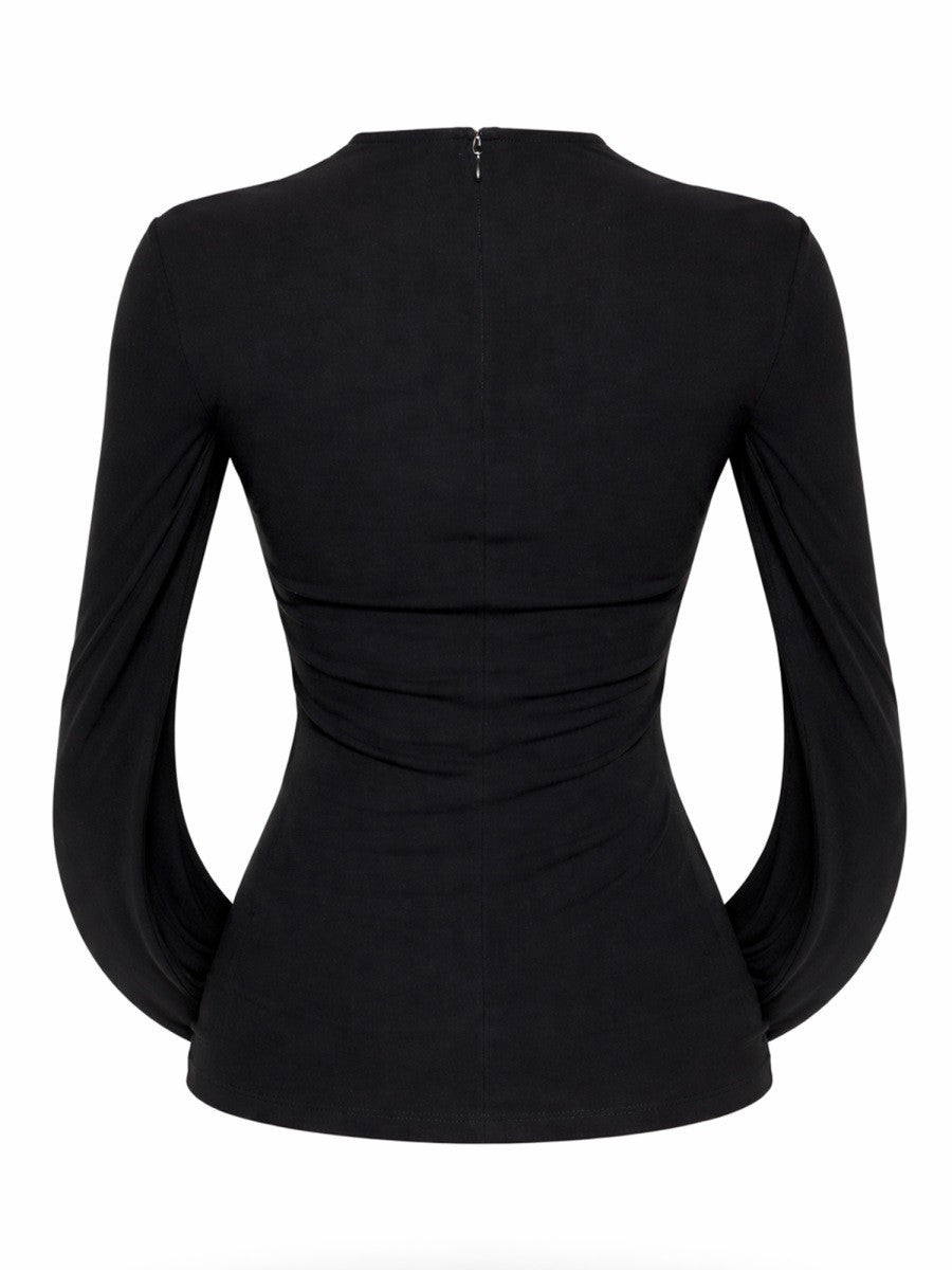 alexanderwang Women's Draped Back Top Black