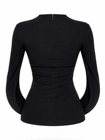 alexanderwang Women's Draped Back Top Black