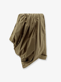 Chloé Women's Draped Cotton Skirt Brown