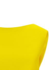 Balenciaga Draped Crop Top Yellow