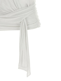 7 For All Mankind Draped Detail Shirt White