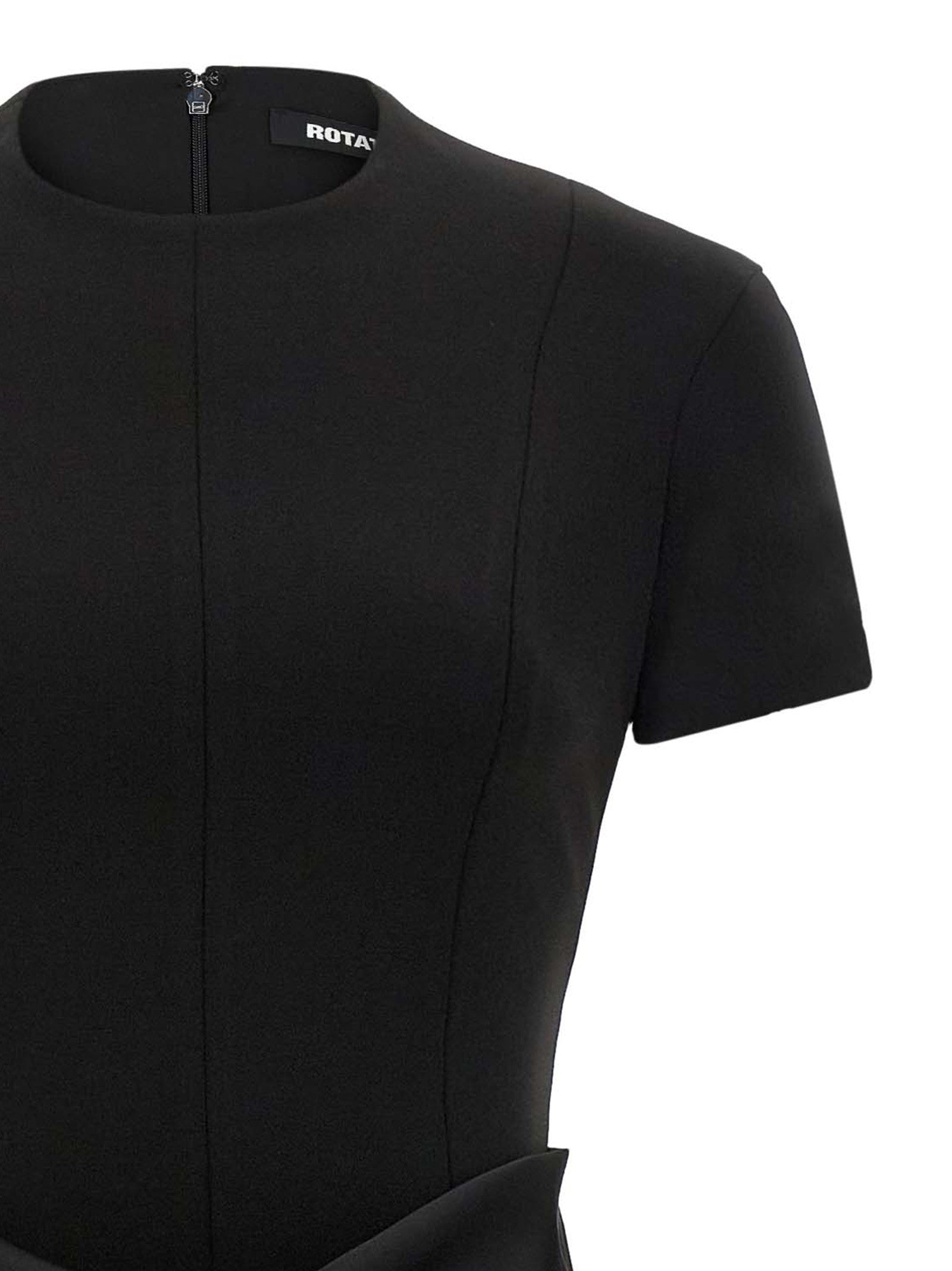 ROTATE Birger Christensen Draped Dress Black