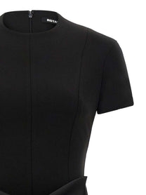 ROTATE Birger Christensen Draped Dress Black