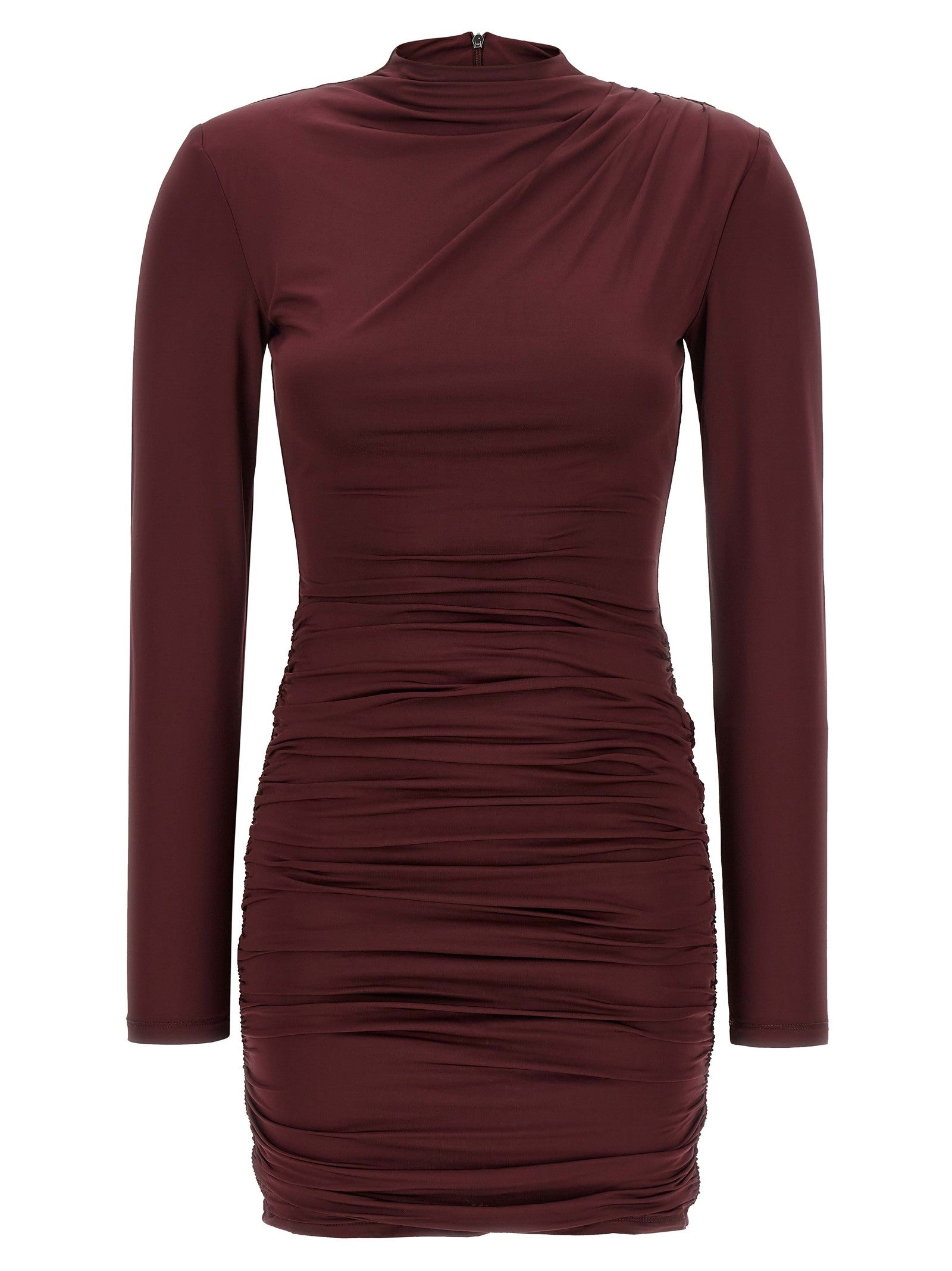 ROTATE Birger Christensen Draped Dress Red