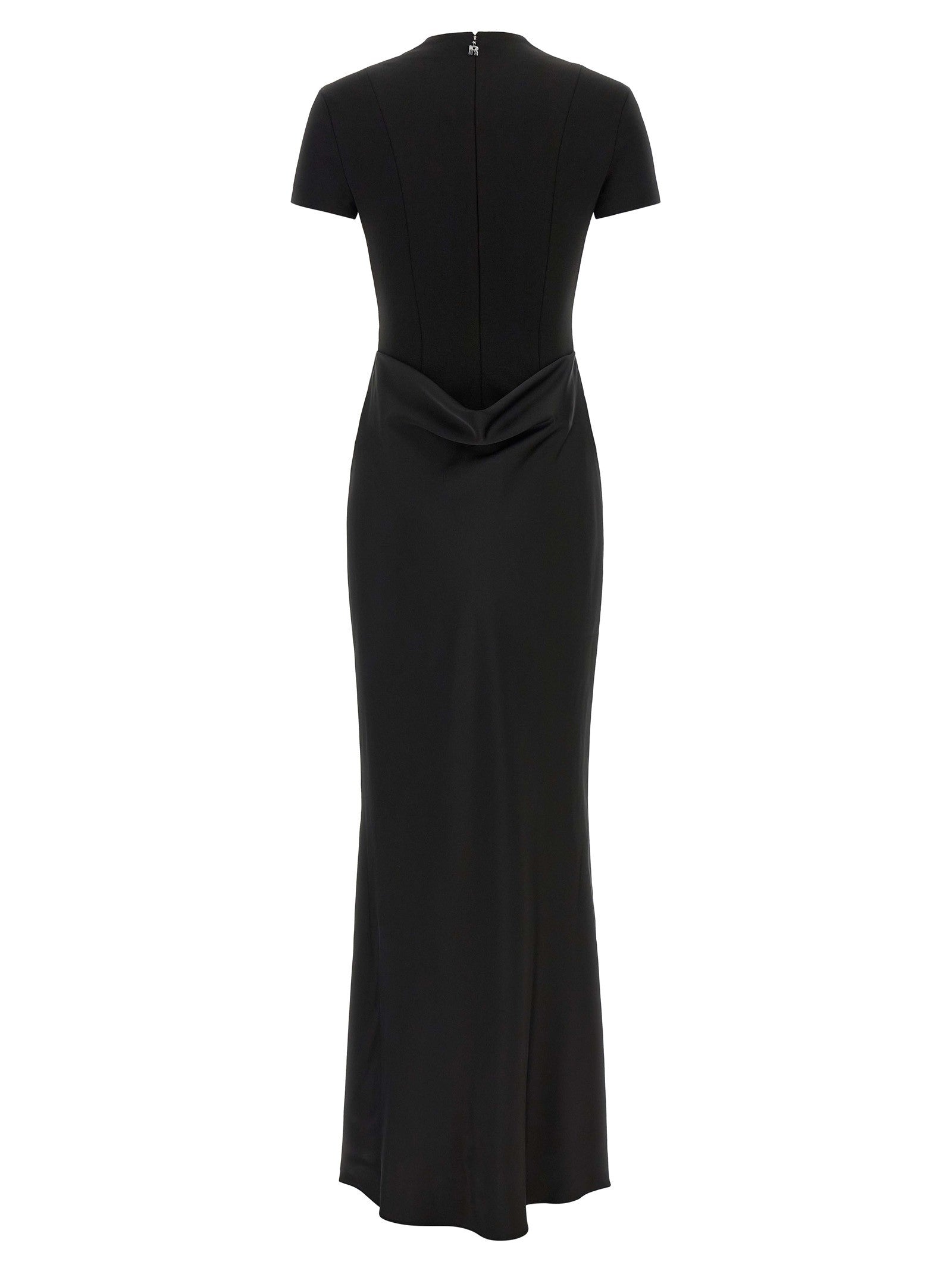 ROTATE Birger Christensen Draped Dress Black