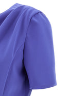 Carolina Herrera Draped Dress Blue, view 4