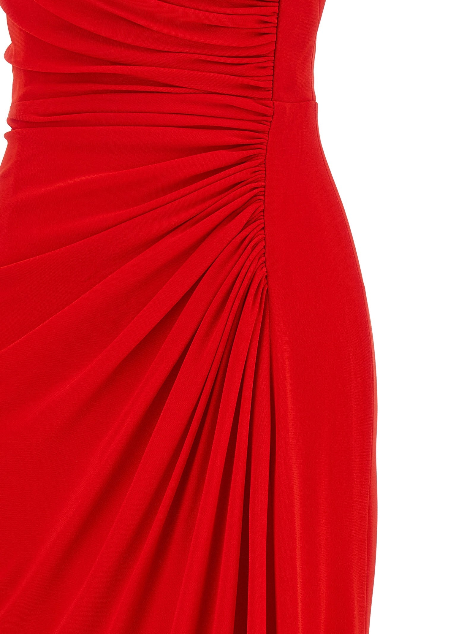 Elie Saab Draped Dress Red