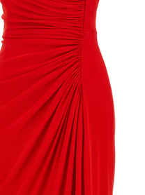 Elie Saab Draped Dress Red