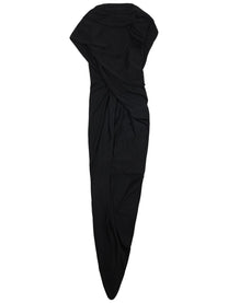 Balenciaga Women's Draped Dress Black, view 2