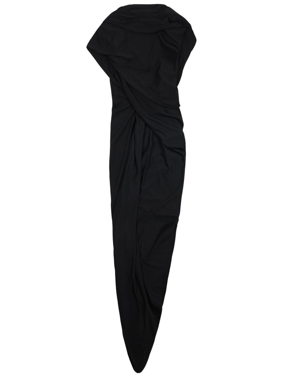 Balenciaga Women's Draped Dress Black, view 2