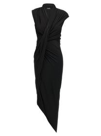 Balenciaga Draped Dress Black