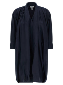 Loewe Draped Dress Blue