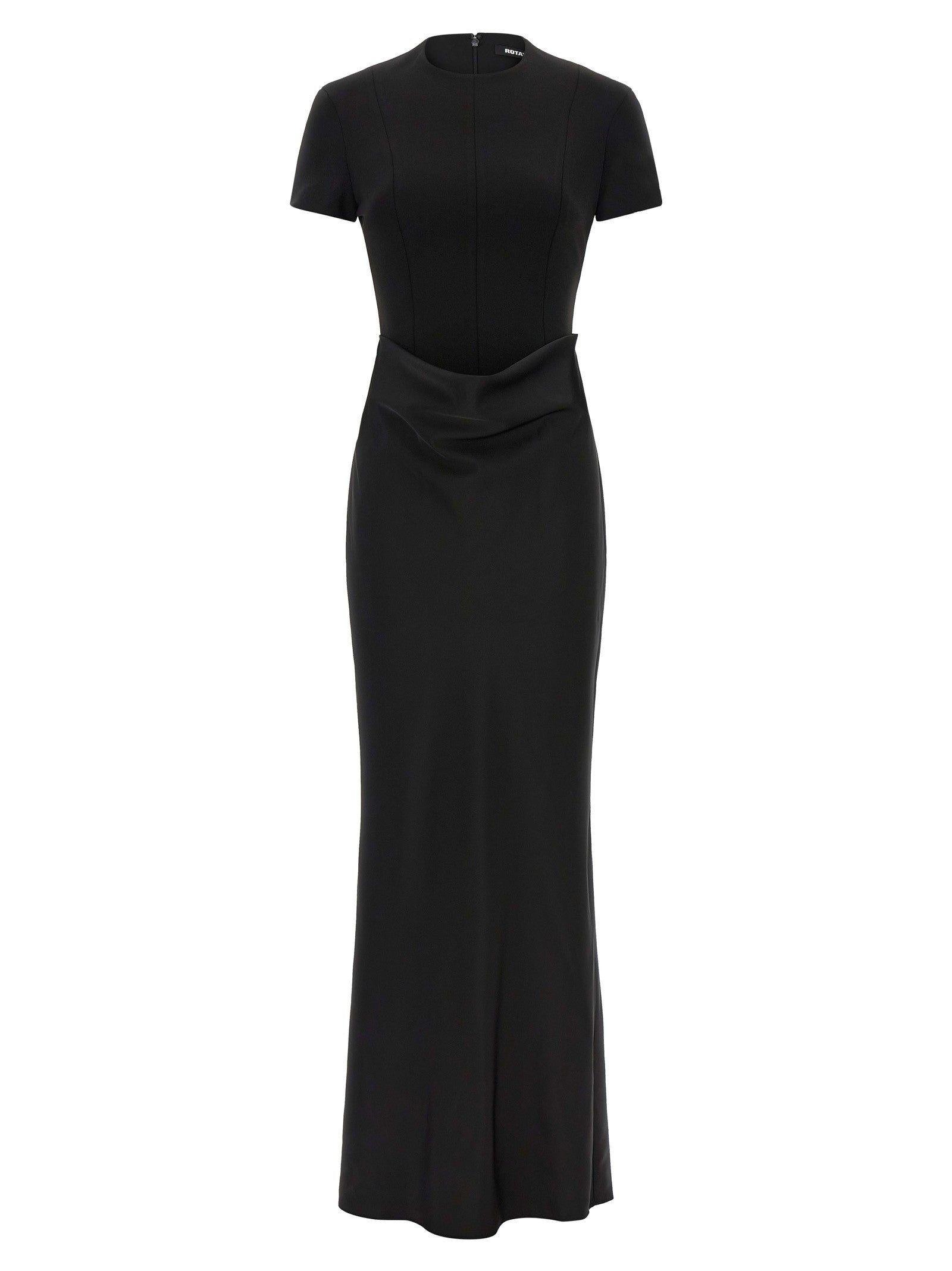 ROTATE Birger Christensen Draped Dress Black