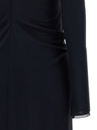Fabiana Filippi Draped Dress Blue, view 4