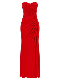 Elie Saab Draped Dress Red
