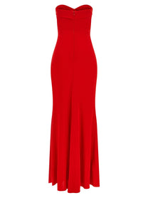 Elie Saab Draped Dress Red