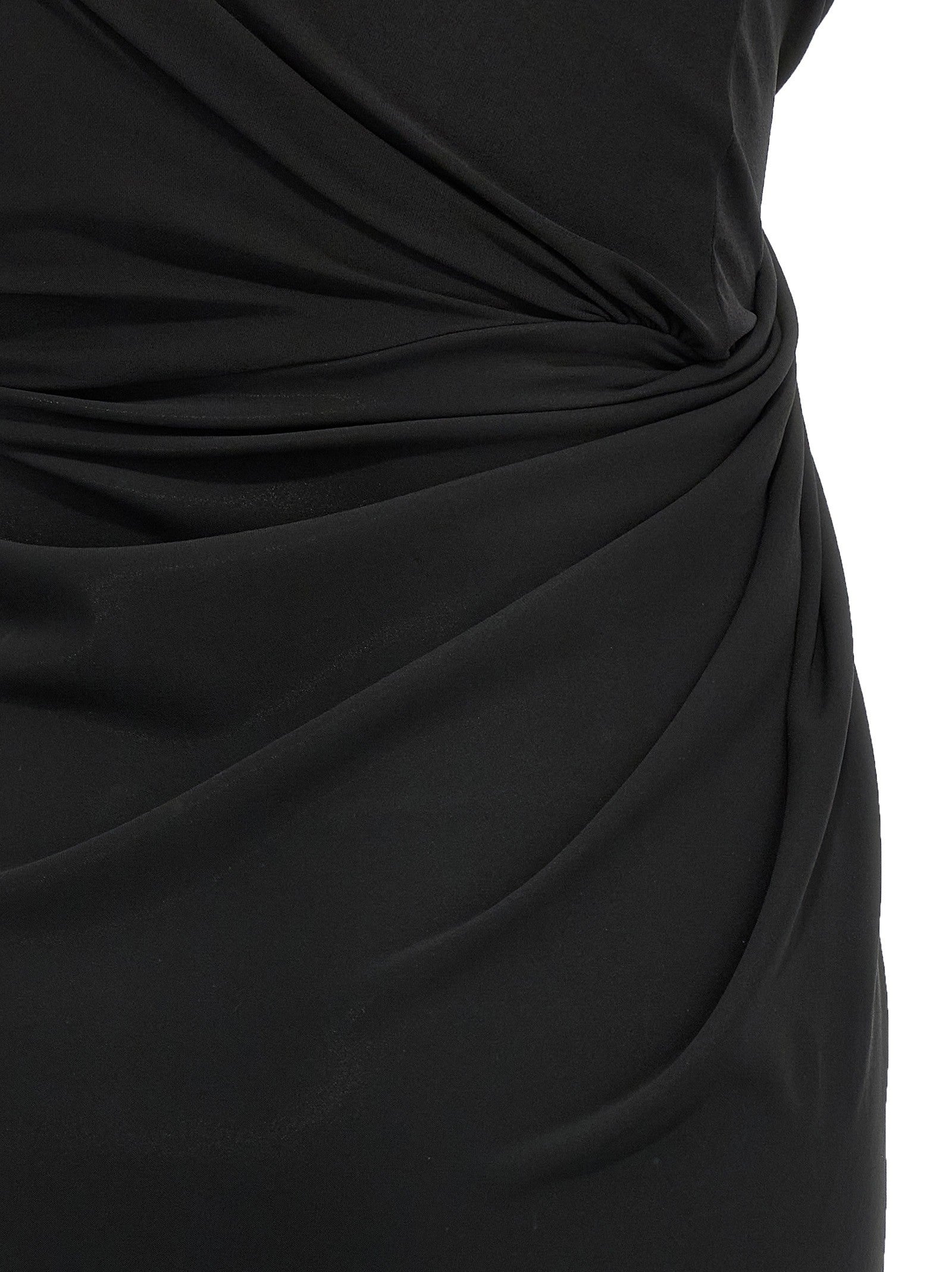 Balenciaga Draped Dress Black