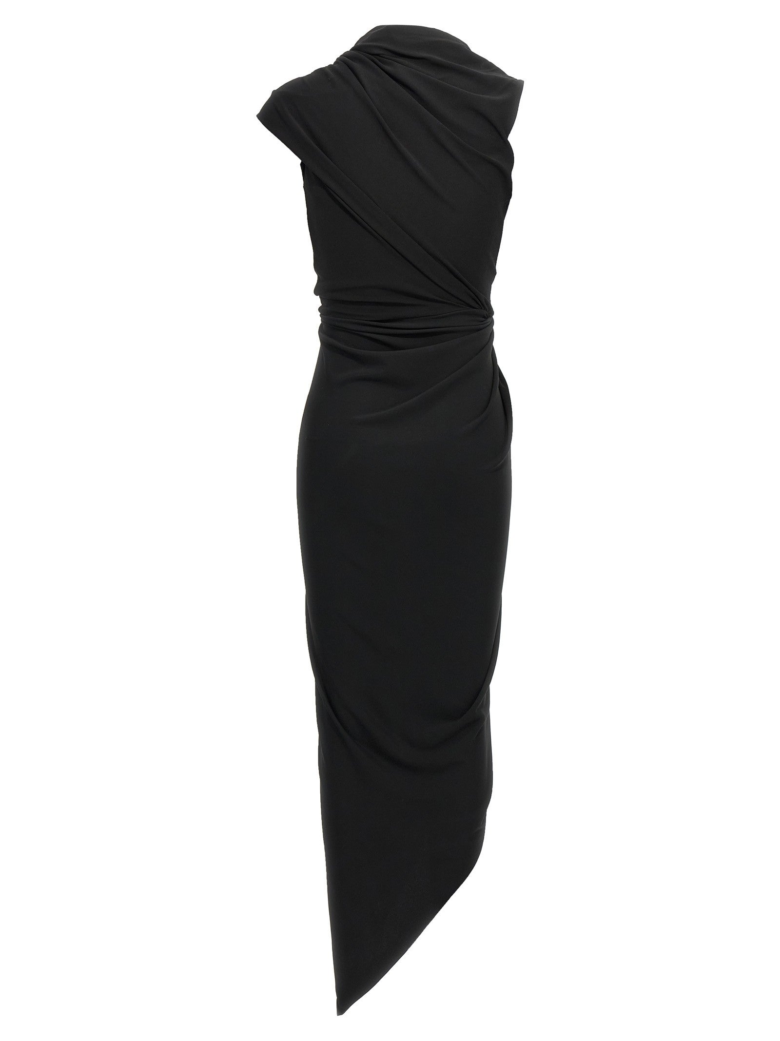 Balenciaga Draped Dress Black