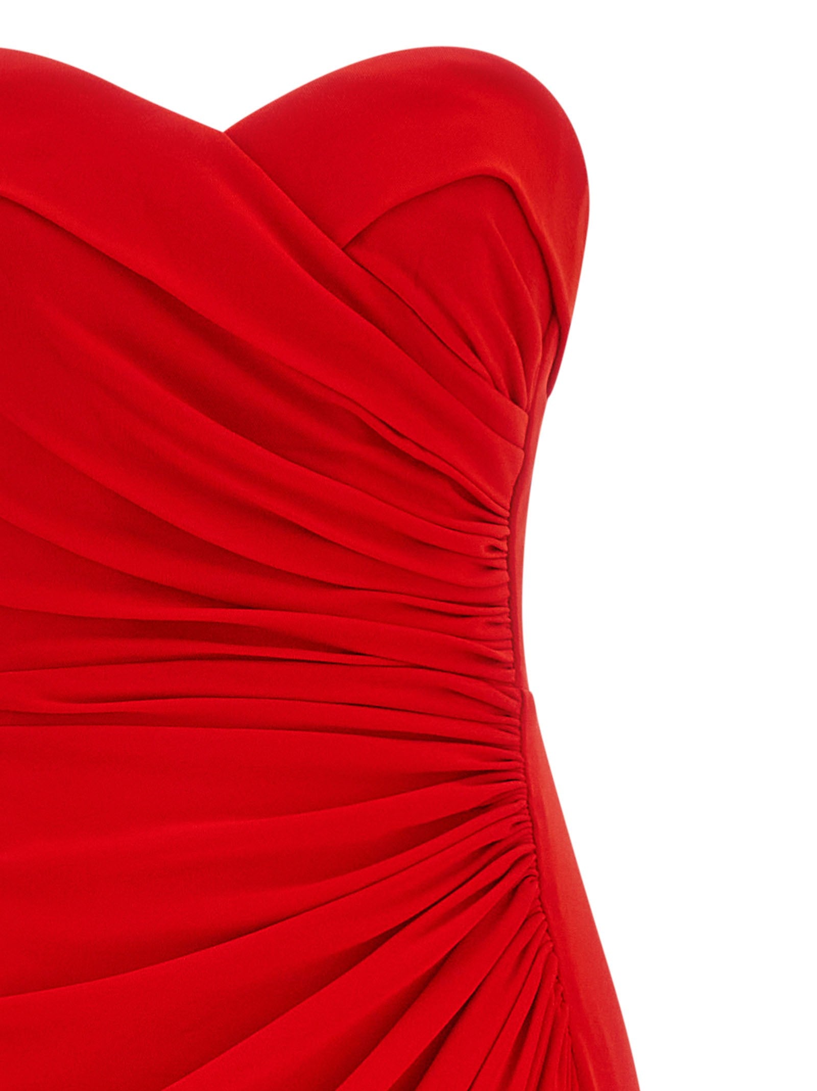 Elie Saab Draped Dress Red